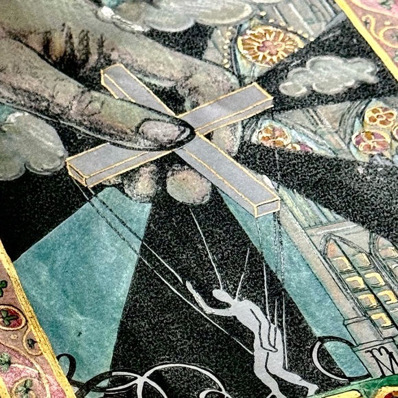 NEW Handmade Hand Crafted Original Artwork Religious Spiritual Cross Art Drawing - Picture 6 of 6